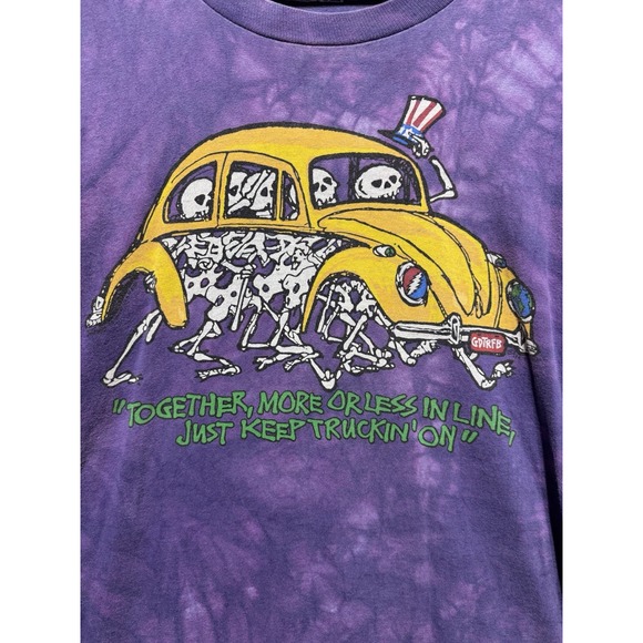 Vintage Grateful Dead‎ Tie-Dye Keep Truckin On Shirt Vintage 1994 Size XL Taxi - Picture 3 of 11